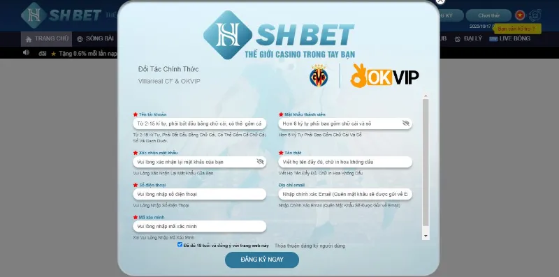 Đăng ký tham gia chơi bắn cá dễ dàng cùng SHBET