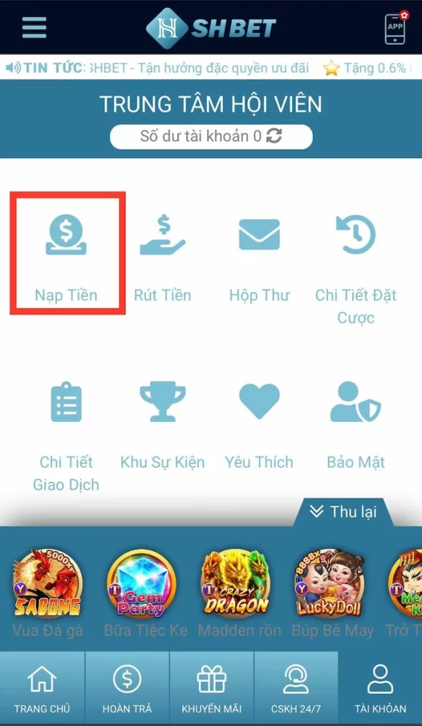 Nạp Tiền Thông Qua Thẻ Cào