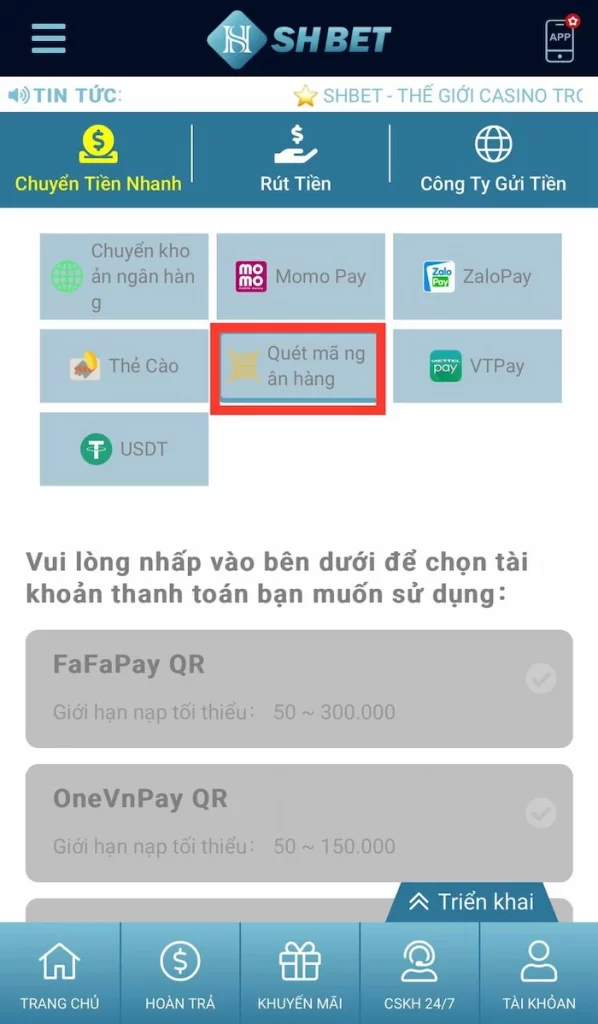 Quét Mã Ngân Hàng