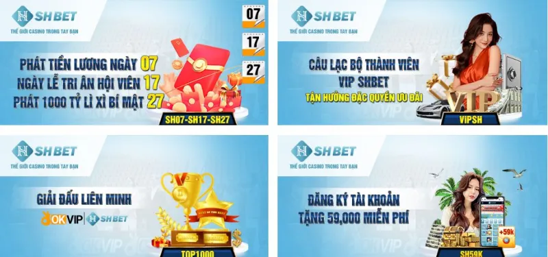 Nhiều khuyến mãi SHBET đem đến cho người chơi qua ứng dụng